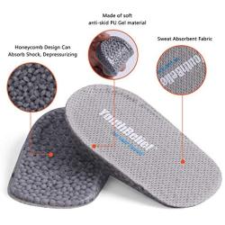 Heel Cushions and Cups for Plantar Fasciitis【2021 Updated Version】Silicone Heel Cup Pads for Bone Spurs Pain Relief (W 4.5-8.5 / M 9-13.5, Height: 1 inch)