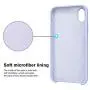 Anuck iPhone XR Case, Anti-slip Liquid Silicone Gel Rubber Bumper Case with Soft Microfiber Lining Cushion Slim Hard Shell Shockproof Protective Case Cover for Apple iPhone XR 6.1" 2018 - Light Purple
