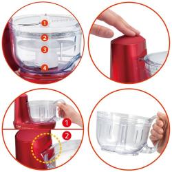 T-fal Food Processor Mini Pro Ruby Red Plus[wholesale / Cutter / Whisk Slice Shredded /] Mb601g73 Mb601g73