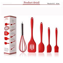 Cooking Spoon Shovel Whisker Brush Kitchen Tool Silicone Kitchenware Set of 5 pcs