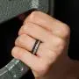ThunderFit Womens Triangle Diamond Stackable Rings 4 Pack Thin Silicone Wedding Rings - 2.5mm Wide - 2mm Thick