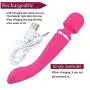 Wand Massager,Rechargeable Cordless Magic Vibrator Wand Clitoral Vibrator Stimulation with 20 Speeds Double End Vibrating Adult Sex Toys for Women Couples (Pink)