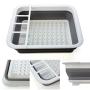 Draining rack folding silicon draining basket draining basket slim kitchenware easy dish storage dish stand stand drainer chopstick stand with monotone storage Northern Europe bicolor basket