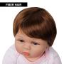 Yesteria Lifelike Reborn Baby Dolls Girl 2 Outfits Silicone Vinyl Cotton Body 22 Inches Pink Outfit with Toy Teddy Bear