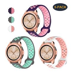 Valband Compatible Samsung Galaxy Watch (42mm) Band/Galaxy Watch Active (40mm) Bands, Soft Silicone 20mm Watch Band Replacement Sport Strap Wristband for Women Men