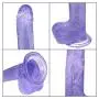 Suction Cup Portable Silicone 10.62 inch Realistic Massager Toys Lifelike Silic?ne-D?ld? with Suction Cup for Women