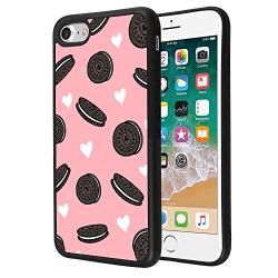 iPhone 7 8 Case,Flexible Soft TPU Cover Shell,Slim Silicone Black Rubber Non-Slip Durable Design Protective Phone Case for iPhone 7 8 -Biscuits
