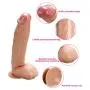 Padgene 12 Inch Liquid Silicone Dildo Big Dildo Penis Cock with Suction Base for Women Sex Toys (Flesh)
