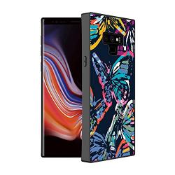 Samsung Galaxy Note 9 Case,Flexible Soft TPU Cover Shell,Slim Silicone Black Rubber Non-Slip Durable Design Protective Phone Case for Samsung Galaxy Note 9 -Butterfly