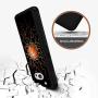 HTC 10 Case with Basketball Fire Pattern Whimsical Design Bumper Black Soft TPU and PC Protection Anti-Slippery &Fingerprint Case for HTC 10