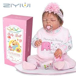 ZIYIUI 23" Full Body Silicone Vinyl Reborn Doll Lifelike Anatomically Correct Baby Girl Doll