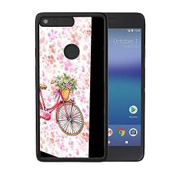 Google Pixel Case,Flexible Soft TPU Cover Shell,Slim Silicone Black Rubber Non-Slip Durable Design Protective Phone Case for Google Pixel -Bicycle