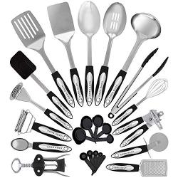 Home Hero Stainless Steel Kitchen Cooking Utensils - 25 Piece Utensil Set - Nonstick Kitchen Utensils Cookware Set with Spatula - Best Kitchen Gadgets Kitchen Tool Set