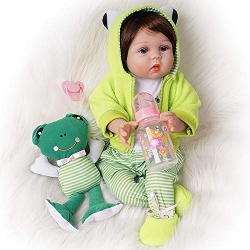 Yesteria Lifelike Reborn Baby Dolls 22 Inches 2 Outfits Silicone Vinyl Weighted Cotton Body Gift Set