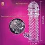 Crystal Sleeve Silicone Spike Condoms for Male Delay Set Cover Couple Toys for Adult Sex Products