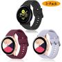 Koreda Compatible Samsung Galaxy Watch Active Bands/Galaxy Watch 42mm/Gear Sport Bands Sets, Silicone Strap Replacement Wristband with Stainless Steel Buckle Compatible Galaxy Watch Active 40mm R500