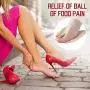 Ball of Foot Cushions High Heels for Women, Soft Gel Insoles Metatarsal Pads Forefoot Heel Cushion Inserts Relieves Pain and Discomfort Forefoot Cushioning for Mortons Neuroma Pain Relief 6 Pair