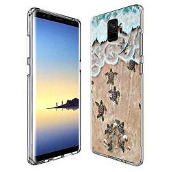 Samsung Galaxy S9 Case, Soft TPU Slim-Fit Flexible Ultra-Thin Clear Case, Full-Body Rugged Bumper Print Baby Turtle Case for Samsung Galaxy S9, Transparent