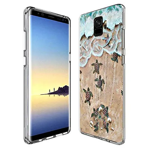 Samsung Galaxy S9 Case, Soft TPU Slim-Fit Flexible Ultra-Thin Clear Case, Full-Body Rugged Bumper Print Baby Turtle Case for Samsung Galaxy S9, Transparent