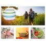 Silicone Collapsible Travel Bowls, Space Saving Food Storage Container for Camping Food Water Feeding