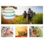 Silicone Collapsible Travel Bowls, Space Saving Food Storage Container for Camping Food Water Feeding