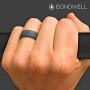 BONDWELL Silicone Wedding Ring for Men Save Your Finger & A Marriage Safe, Durable Rubber Wedding Band for Active Athletes, Military, Crossfit, Weight Lifting, Workout