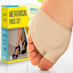 Ball of Foot Cushions (2 Pieces) - Metatarsal Pads | Forefoot Pads of Soft Fabric - Foot Sleeve Mortons Neuroma - Prevent Pain and Discomfort