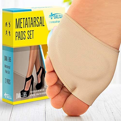 Ball of Foot Cushions (2 Pieces) - Metatarsal Pads | Forefoot Pads of Soft Fabric - Foot Sleeve Mortons Neuroma - Prevent Pain and Discomfort