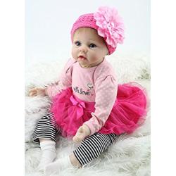 OCSDOLL Reborn Baby Dolls 22" Cute Realistic Soft Silicone Vinyl Dolls Huggable Baby Doll,Toddler Dolls for Girls