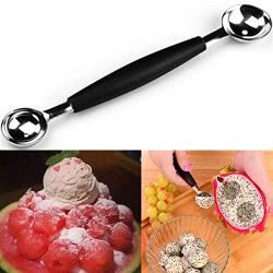 Cocotana Dual Double End Watermelon Baller Scoop Fruit Spoon Stalinless Steel Ice Cream Dessert Sorbet Ware - Scoop Stainless Watermelon Icecream Cream Peeler Spoon Kitchen S