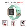 Simpeak for Fitbit Blaze Bands with Frame, Silicone Replacement Band Strap with Frame Case for Fit bit Blaze Smart Fitness Watch, Small/Large