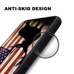 HTC 10 Case with American Flag Pattern Whimsical Design Bumper Black Soft TPU and PC Protection Anti-Slippery &Fingerprint Case for HTC 10