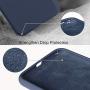 Miracase Liquid Silicone Case Compatible with iPhone Xs (2018)/ iPhone X(2017) 5.8 inch, Gel Rubber Full Body Protection Shockproof Cover Case Drop Protection Case (Navy Blue)