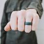 HLTPRO Silicone Wedding Ring for Men & Women, Thin 2.8mm Durable Rubber Safe Band for Love, Couple, Souvenir Workout and Outdoor Active - 4 Pack/1 Pack
