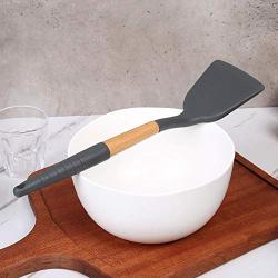 Cookware, Silicone Kitchenware Non-slip Kitchen Cookware with Beech Handle (Spatula)