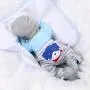 NPKDOLLS Reborn Baby Doll Soft Silicone Vinyl Baby Boy 22inch 55cm Magnetic Mouth Cute boy Wearing Toy Blue Dog Cute Doll Gift Set for Ages 3+