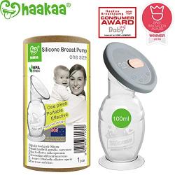 Haakaa Manual Breast Pump with Base 4 Fl Oz/100ml+Lid