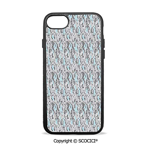 SCOCICI Non-Slip Drop Protection Smart Cell Phone Case Video Games Stylized Modern Circular Maze Path Curves Rounds Display Decorative Compatible with iPhone 7