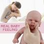 Vollence 14 Inch Realistic Real Baby Doll,PVC Free,Full Body Silicone Baby Dolls,More Like Real Kids,Handmade Lifelike Soft Alive Baby Doll with Clothes - Girl