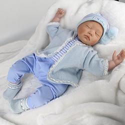 CHAREX Reborn Baby Doll Sleeping Soft Vinyl Newborn Doll Boy, Lifelike Realistic 22 inch Weighted Gift Set for Age 3+