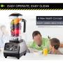 Heavy Duty Automatic Timer Blender Commercial Grade Mixer Juicer 3Hp 2200W Fruit Food Processor Ice Smoothies 2L Jar,With Extra 3 Parts,Us Plug