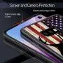 Samsung Galaxy S10e Case with American Flag Pattern Whimsical Design Bumper Black Soft TPU and PC Protection Anti-Slippery &Fingerprint Case for Samsung Galaxy S10e