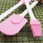 ZDM Professional Kitchenware Silicone Three sets Baking Sauce Brush Butter Cooking Spatula Cookie Pastry Scraper Cake Baking Tool
