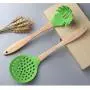 Hot 3/5/7 Pcs Silicone Kitchenware Non-Stick Set Spoon Shovel With Wooden Handle Tools 2019 New,Light Grey