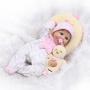 iCradle Lovely 17" 42cm Reborn Baby Doll Soft Silicone Realistic Lifelike Reborn Baby Girl that Look Real Looking New Born Dolls Toddler Xmas Gift Free Magnet Pacifier