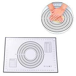 BESTONZON Kitchenware Pastry Mat, Silicone Baking Mat With Measurements,Non Stick Non Slip Pastry Rolling Mat,for Kitchen(40 60 Cm,Black)