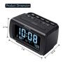 DreamSky Decent Alarm Clock Radio with FM Radio, USB Port for Charging, 1.2 Inch Blue Digit Display with Dimmer, Temperature Display, Snooze, Adjustable Alarm Volume, Sleep Timer.