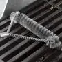 Hli-SHJHsmu 21-Inch 3-Sided Steel Wire Grill Brush Barbecue Cleaning Scraper Tool Grill Cleaning Brush Cleaning Brush Home Cleaning Kit