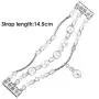 Simpeak Compatible for Fitbit Blaze Band with Frame, Replacement Fashionable Beaded Jewelry Elastic Bracelet Band Strap for Fit bit Blaze Smartwatch - Small(6.3")/Large(7.28"),Black Pink White