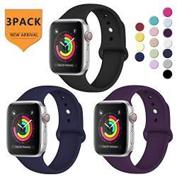 Laffav Compatible with Apple Watch Band 42MM/38MM/40MM/44MM, High-Performance Silicone Sport Replacement Band Compatible with Apple Watch Series5/4/3/2/1